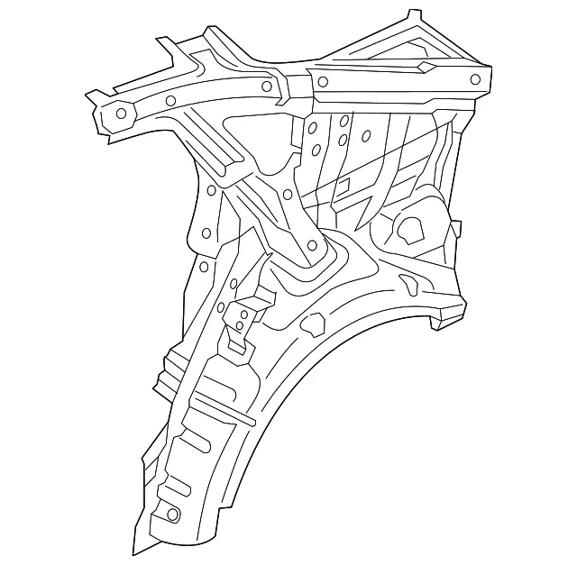 Inner Quarter Panel - Driver's Side (LH) - Kia (71601-F6000)