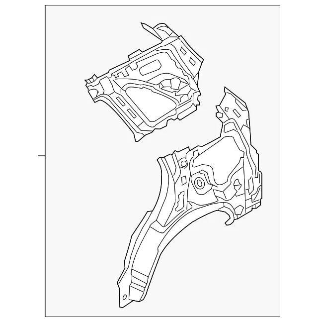 Inner Quarter Panel - Passenger Side (RH) - Kia (71602-1U810)