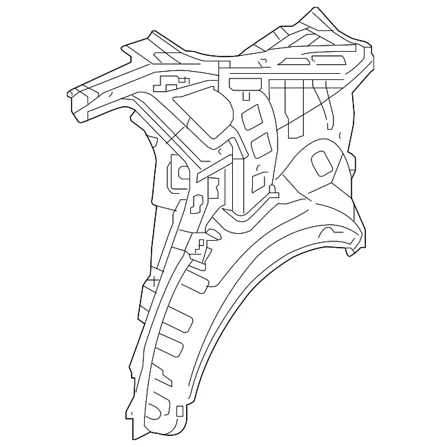 Inner Quarter Panel - Passenger Side (RH) - Kia (71602-A8500)