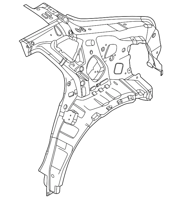 Inner Quarter Panel - Kia (71602-CV000)