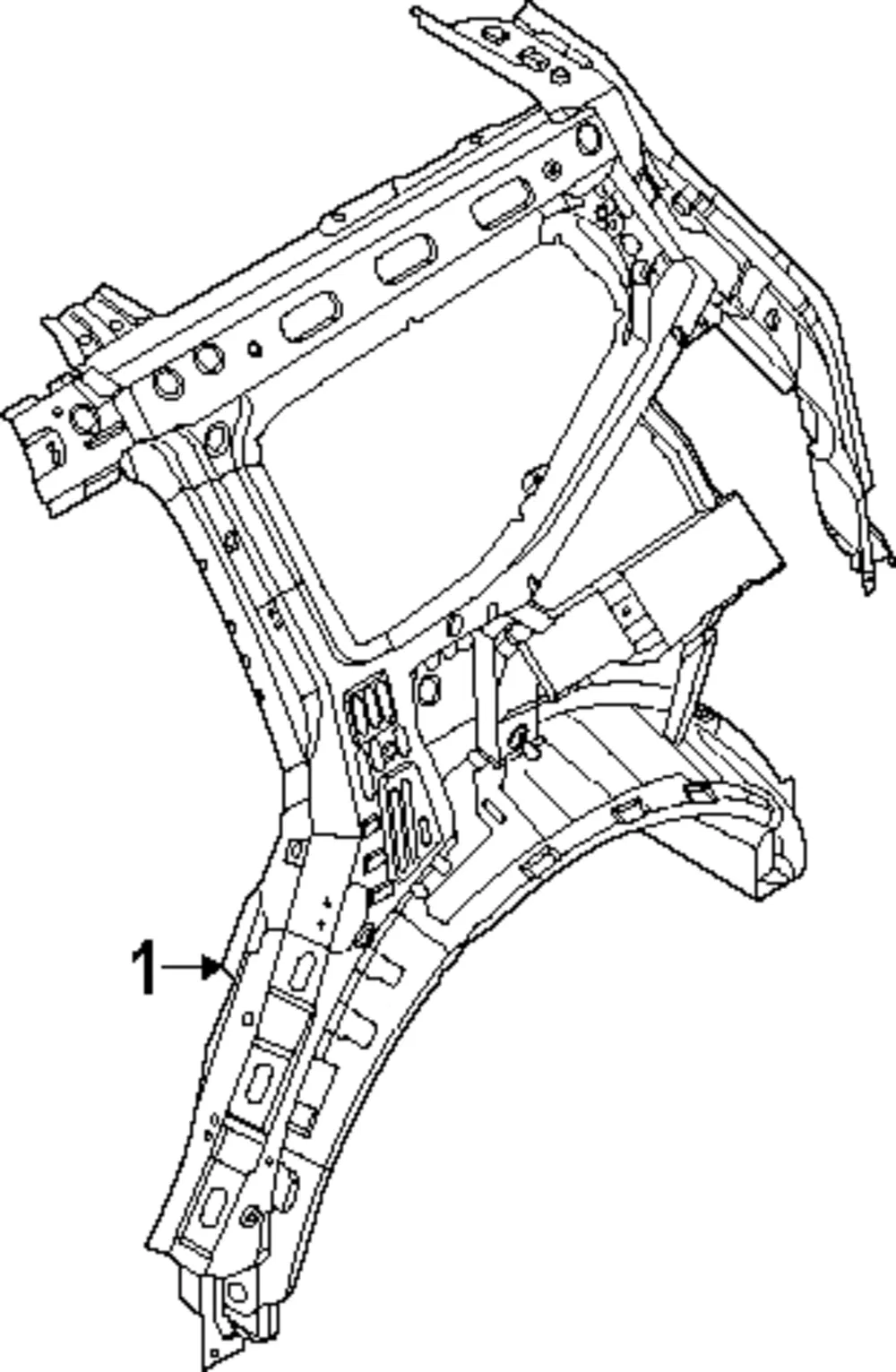 Inner Quarter Panel - Kia (71602-DO000)