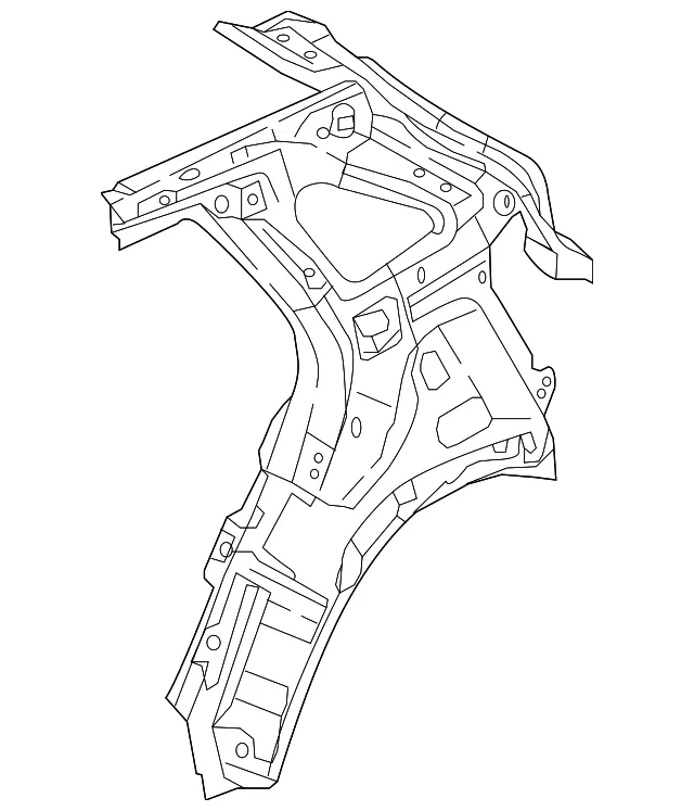 Inner Quarter Panel - Passenger Side (RH) - Kia (71602-G5000)
