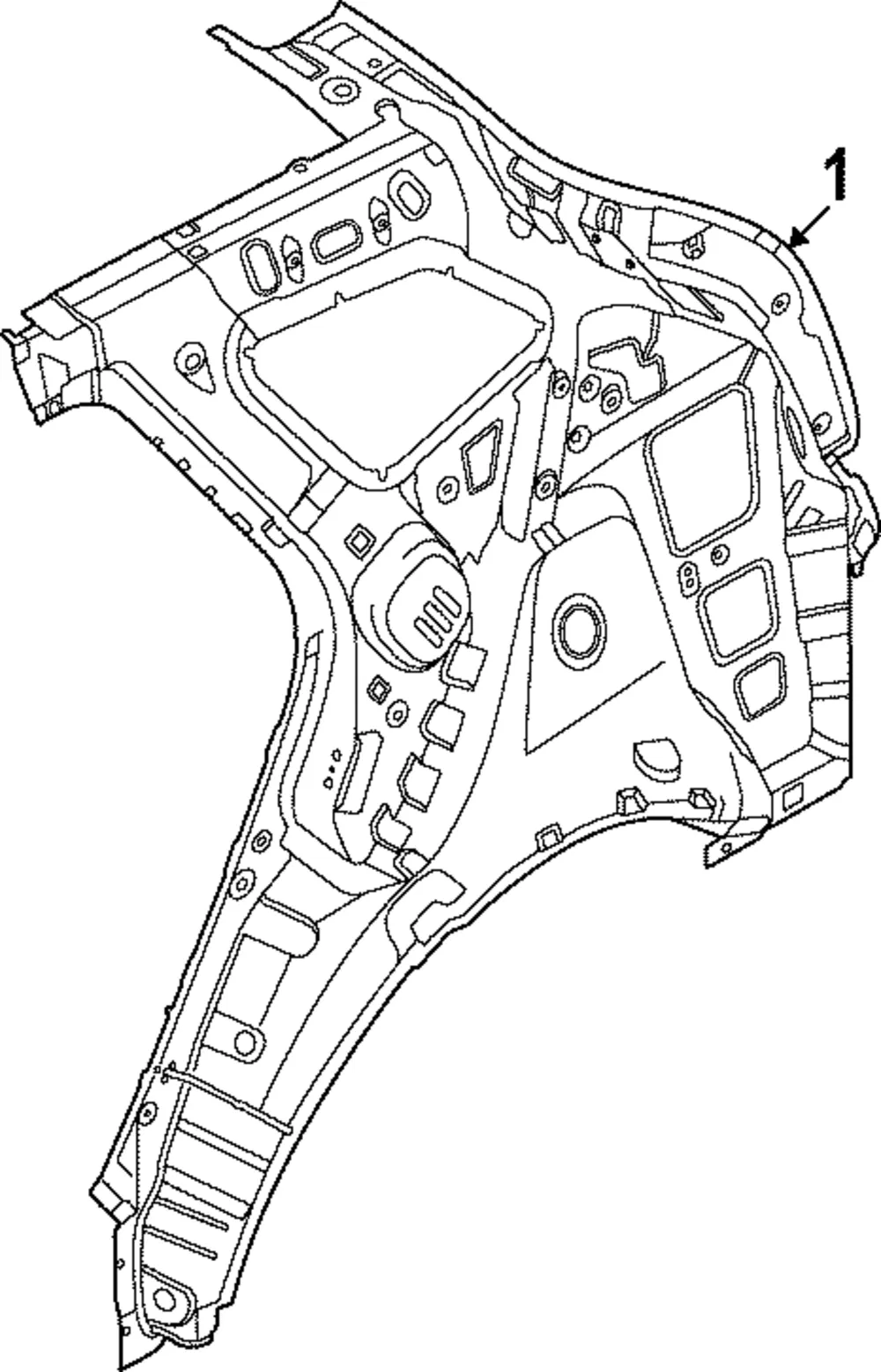 Inner Quarter Panel - Kia (71602-P1020)