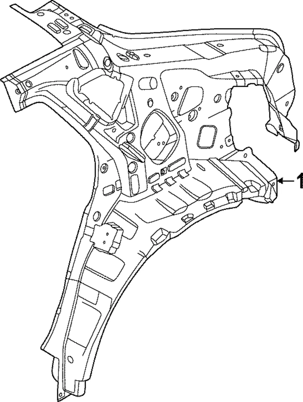 Inner Quarter Panel - Kia (71602-XG000)