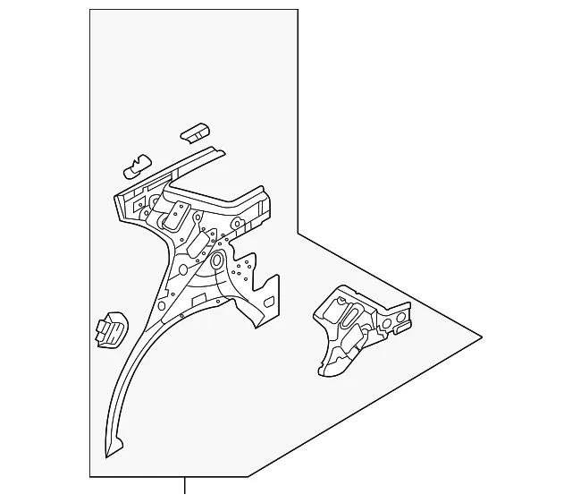 Inner Quarter Panel - Driver's Side (LH) - Kia (71611-3E100)