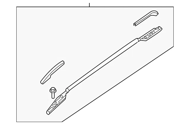 Roof Rail - Passenger Side (RH) - Nissan (73822-5HJ1A)