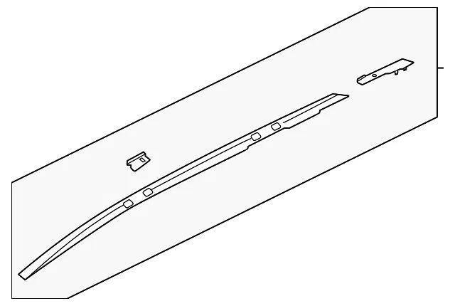 Roof Luggage Carrier Side Rail - Nissan (73822-6RR0A)