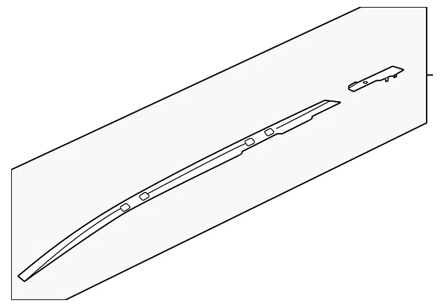 Roof Luggage Carrier Side Rail - Nissan (73823-6RA0B)