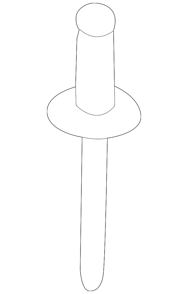 Roof Panel Rivet - Nissan (73879-JD00D)