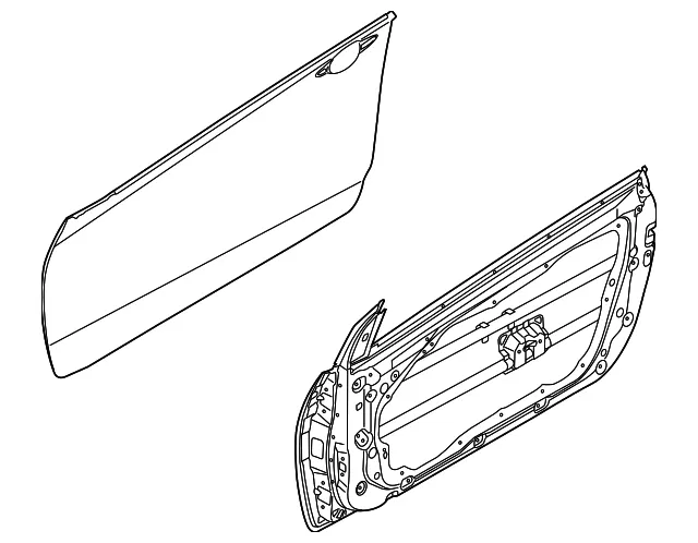 Door Shell - Driver's Side (LH) - Kia (76003-A7200)