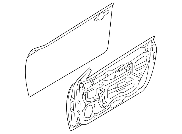 Door Shell - Passenger Side (RH) - Kia (76004-1M210)