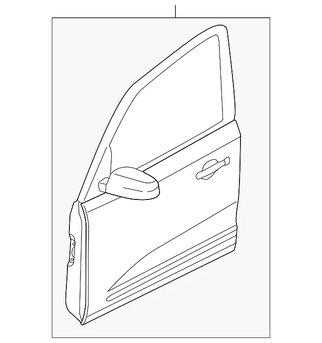 Door Shell - Passenger Side (RH) - Kia (76004-1U010)