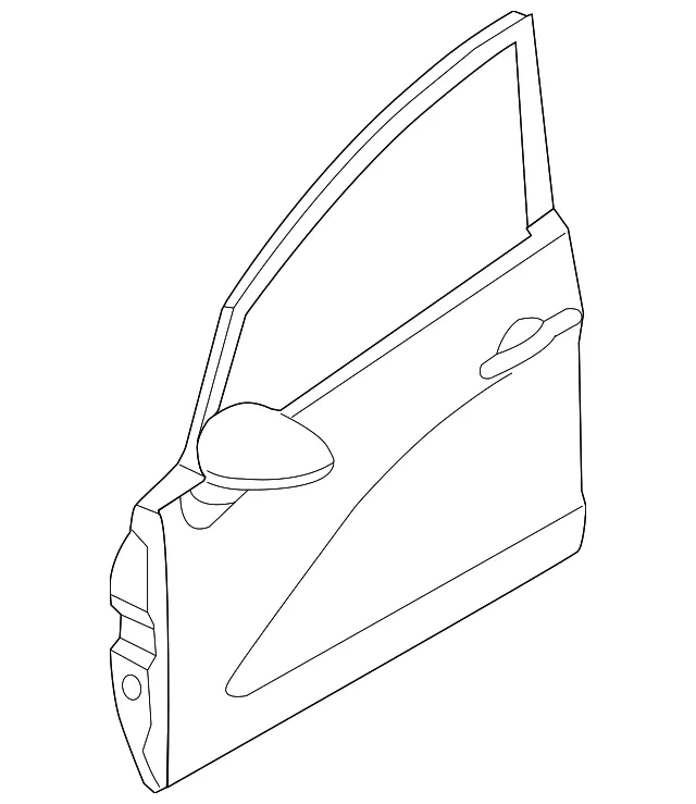 Door Shell - Passenger Side (RH) - Kia (76004-1W010)