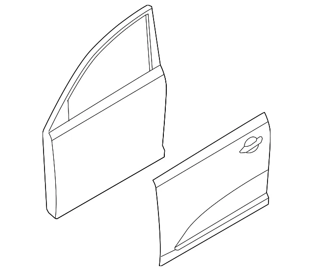 Door Shell - Passenger Side (RH) - Kia (76004-3W011)