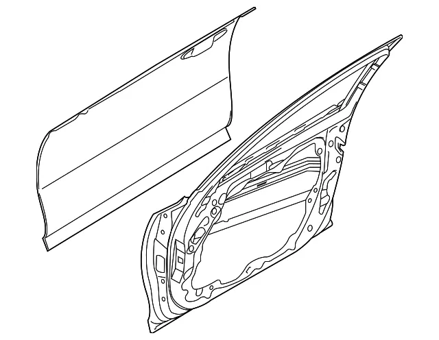 Door Shell - Passenger Side (RH) - Kia (76004-J5000)