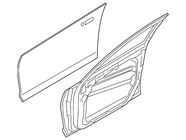 Door Shell - Passenger Side (RH) - Kia (76004-J6000)