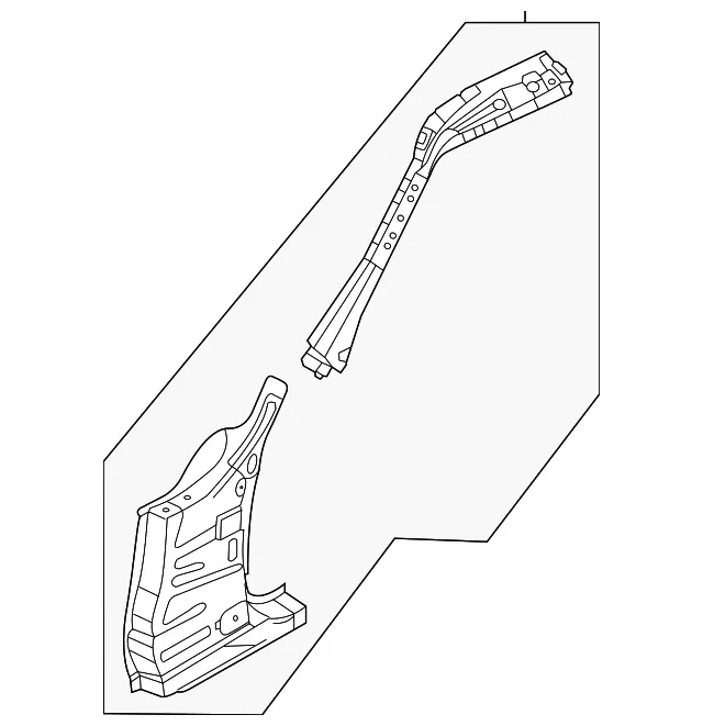 Front Pillar Brace, Left - Nissan (76261-6GP0A)