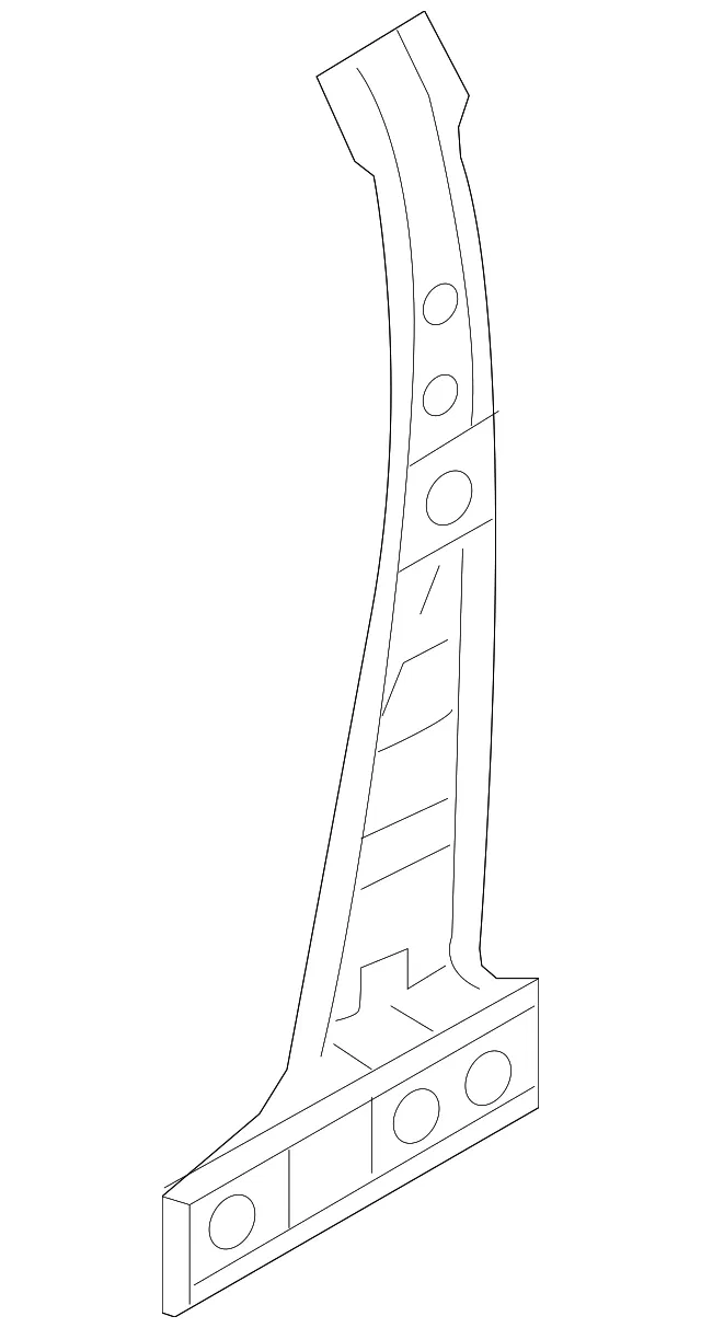 Inner Center Pillar - Passenger Side (RH) - Nissan (76530-1LA0A)