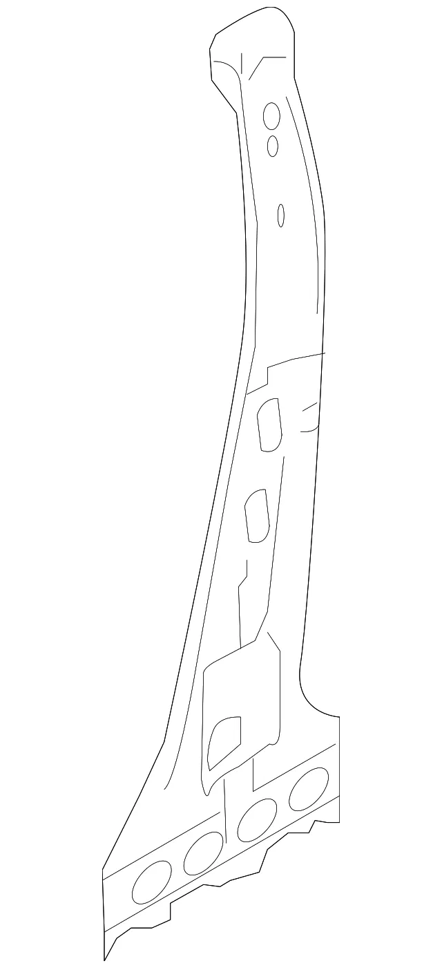 Inner Center Pillar - Passenger Side (RH) - Nissan (76530-6MA0A)