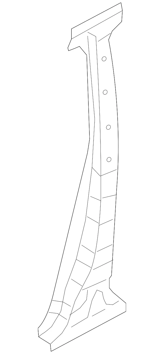 Center Pillar Reinforced - Driver's Side (LH) - Nissan (76571-1LA0B)