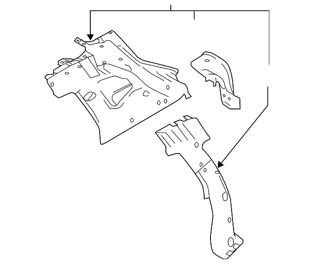 Rear Inner Pillar, Right - Nissan (76630-6MR1A)