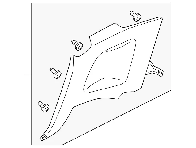 Lower Quarter Trim - Passenger Side (RH) - Nissan (76900-62B0A)