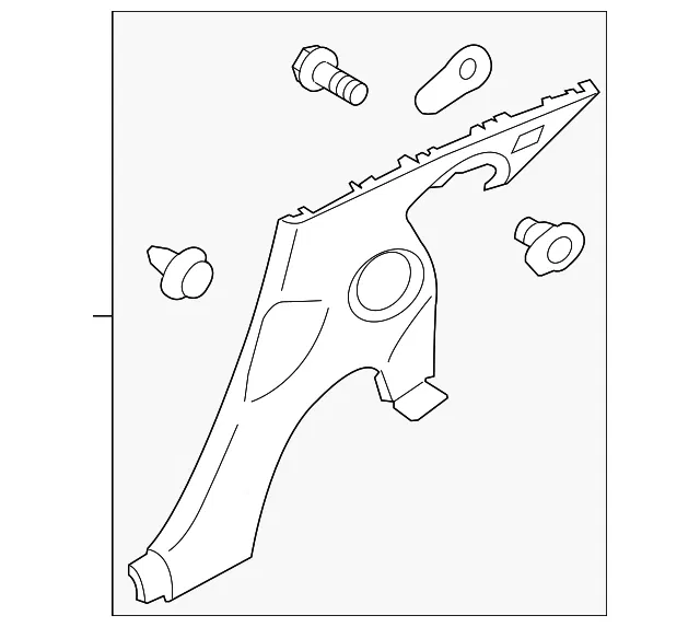 Lower Quarter Trim - Driver's Side (LH) - Nissan (76901-1GG4A)