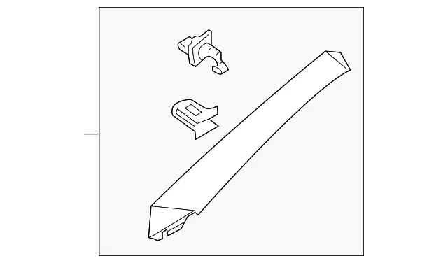 Windshield Pillar Trim - Driver's Side (LH) - Nissan (76912-6GG1A)