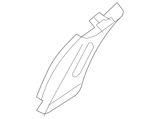 Upper Pillar Garnish with Shield, Right - Nissan (76913-5AA2A)