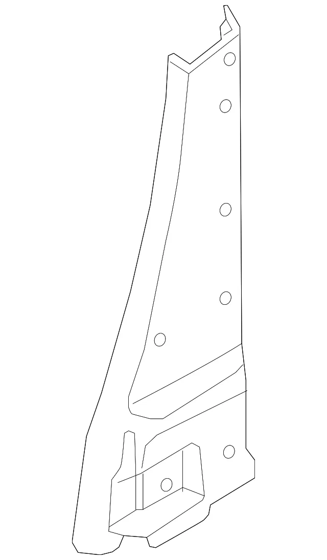 Lower Center Pillar Trim - Passenger Side (RH) - Nissan (76915-3LM0C)