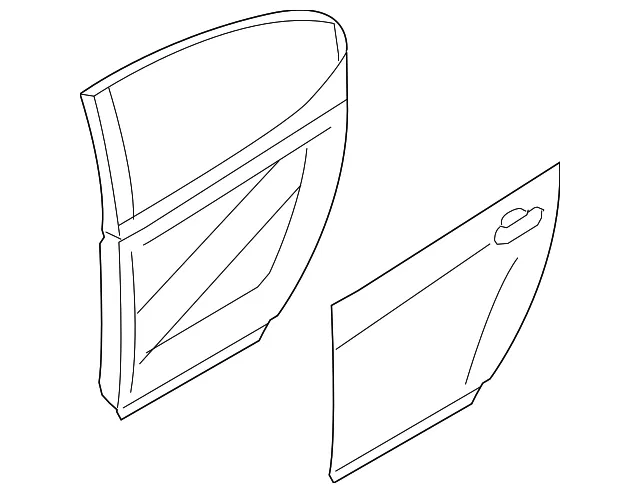 Door Shell - Driver's Side (LH) - Kia (77003-F6010)