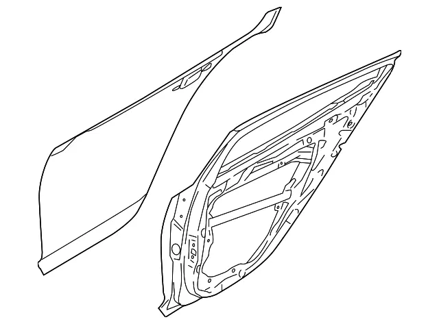 Door Shell - Driver's Side (LH) - Kia (77003-J5000)