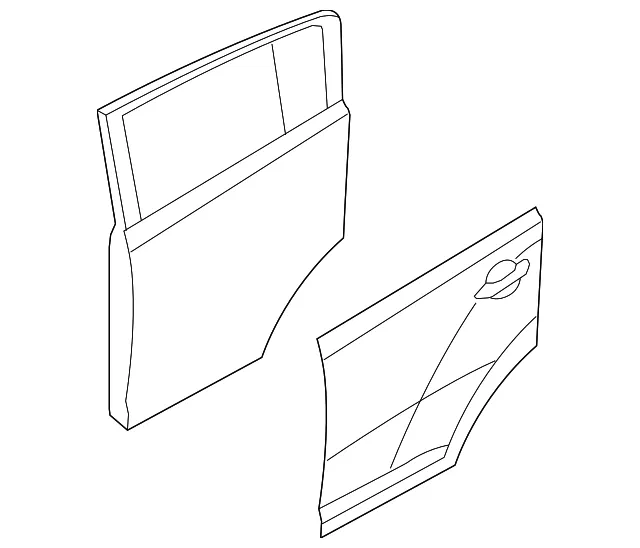 Door Shell - Passenger Side (RH) - Kia (77004-3W010)