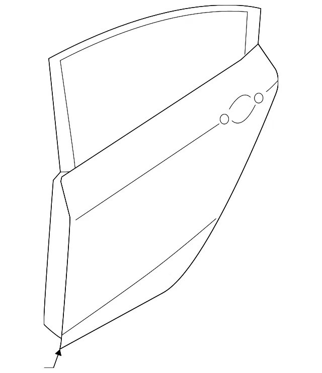 Door Shell - Passenger Side (RH) - Kia (77004-A7010)
