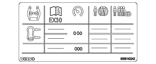Tire Information Label - Volvo (80029862)