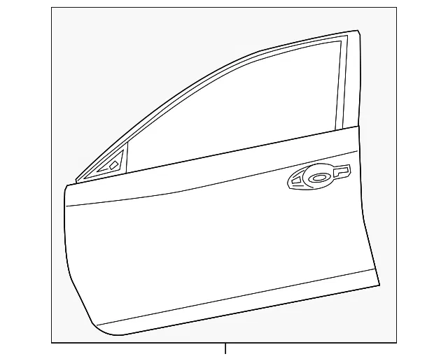 Door Shell - Passenger Side (RH) - Nissan (80100-3TA0A)