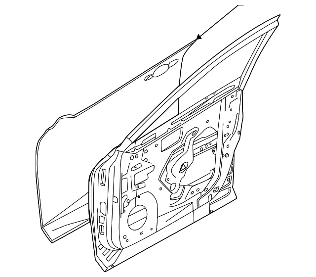 Front Right Door Assembly - Nissan (80100-6RR0A)