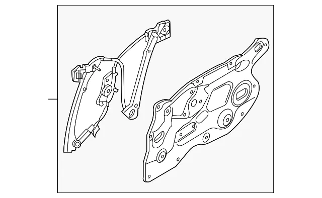 Window Regulator - Driver's Side (LH) - Nissan (80775-3GY0A)