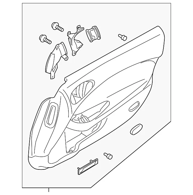 Door Trim Panel - Passenger Side (RH) - Nissan (80900-1ES1A)