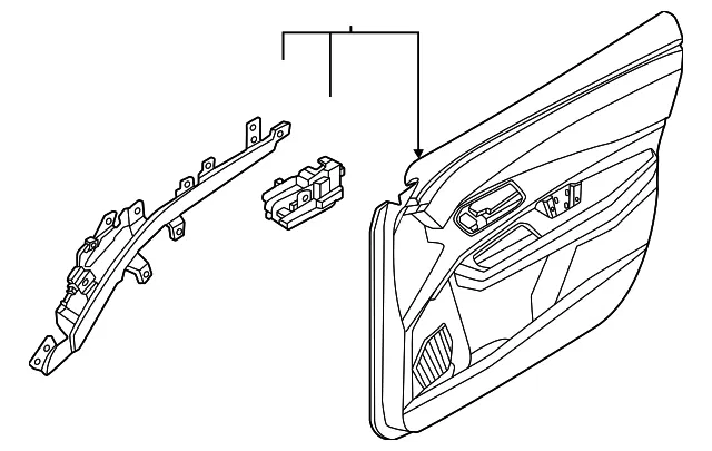 Door Interior Trim Panel - Nissan (80900-5MP0A)