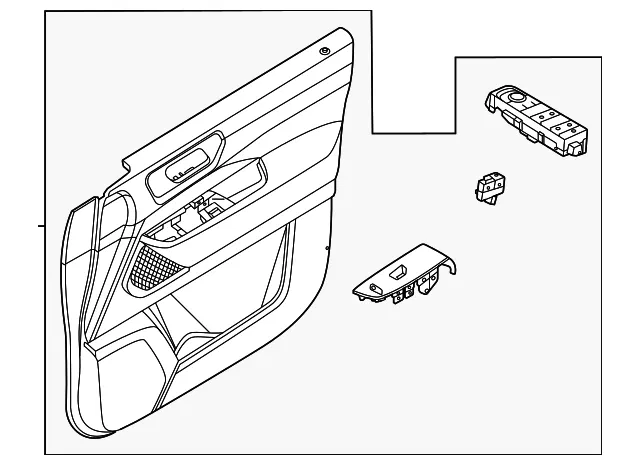 Door Interior Trim Panel - Nissan (80900-7KF0B)