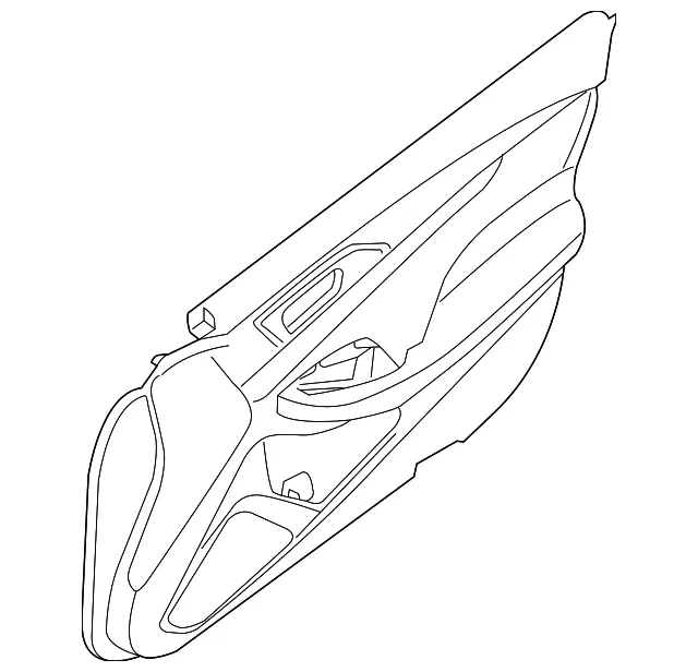 Door Trim Panel - Passenger Side (RH) - Nissan (80900-9DJ0A)
