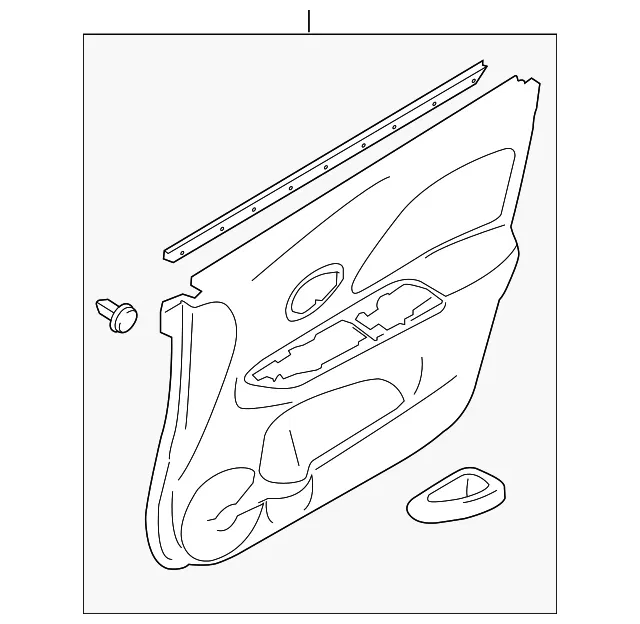 Door Trim Panel - Passenger Side (RH) - Nissan (80900-9KK3A)