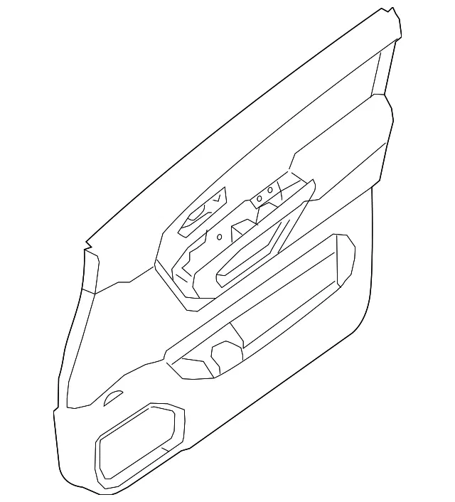 Door Trim Panel - Passenger Side (RH) - Nissan (80900-EZ38B)
