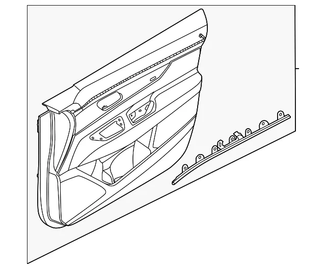 Door Interior Trim Panel - Nissan (80908-7BA1A)