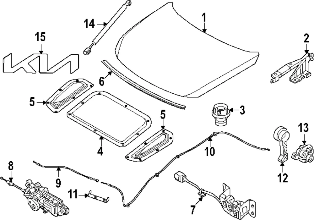 Latch - Kia (81130-DO000)