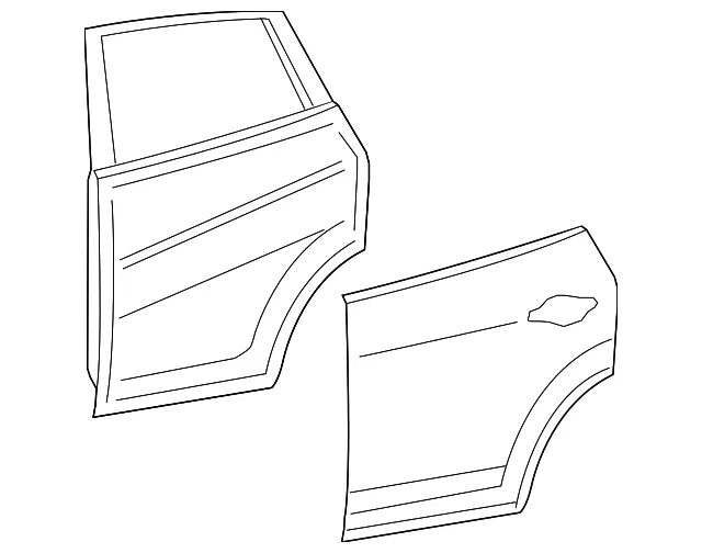 Door Shell - Passenger Side (RH) - Nissan (82100-4BA0A)