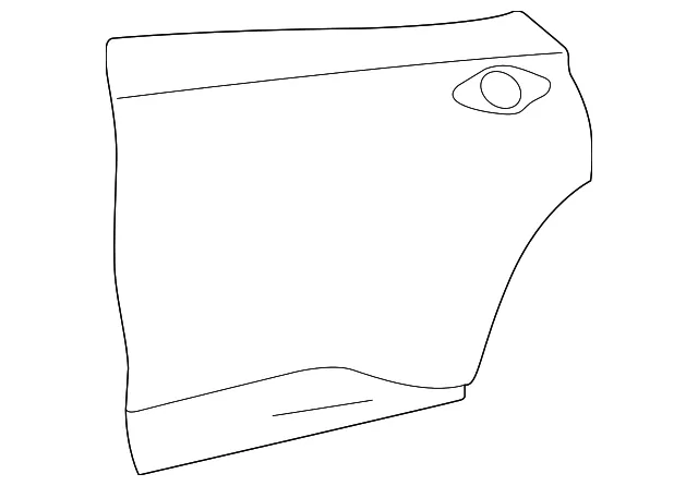 Rear Door Outer Panel, Left - Nissan (82153-5AA0A)