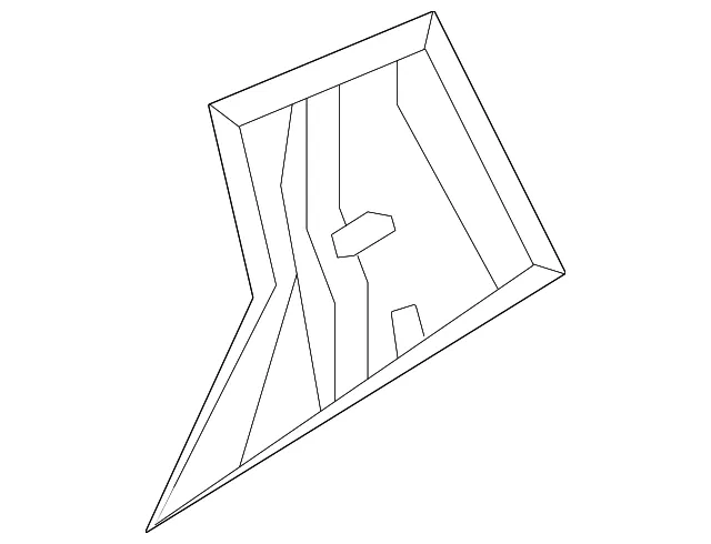 Rear Door Sash Cover, Left - Nissan (822D3-5MP1A)