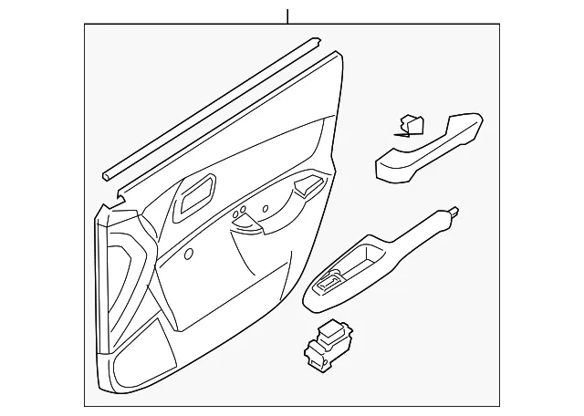 Door Trim Panel - Driver's Side (LH) - Kia (82301-1G0207A)